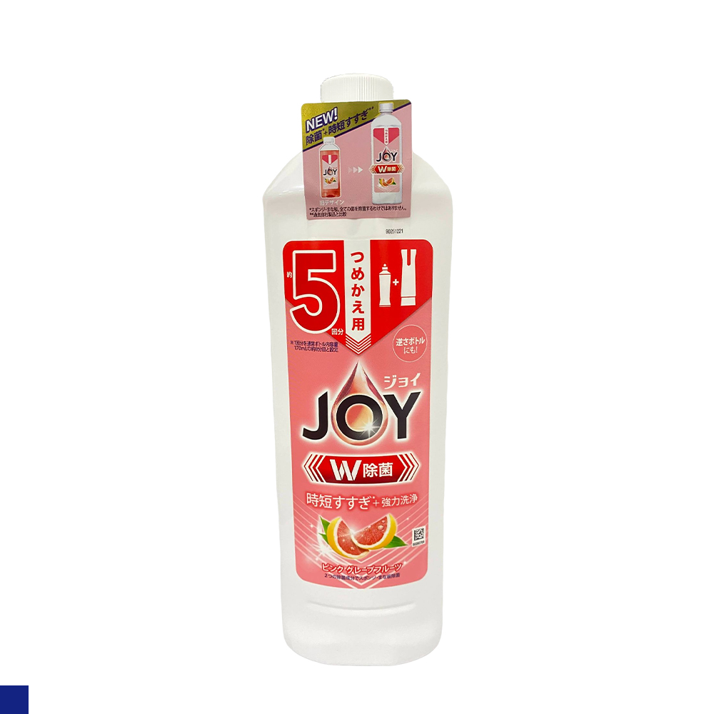 P&G JOY 速淨除菌濃縮洗碗精補充瓶670ml(葡萄柚)