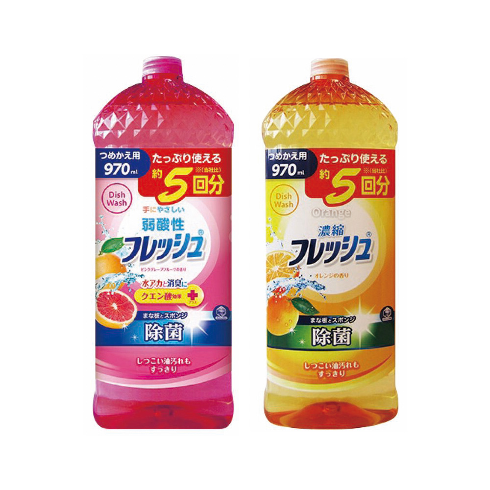 日本 第一石鹼 弱酸性濃縮洗碗精補充瓶 970ml