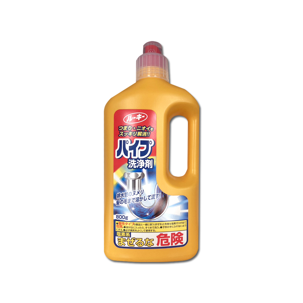日本第一石鹼-鹼性強效去汙消臭廚房衛浴排水管道疏通清潔劑800g/瓶