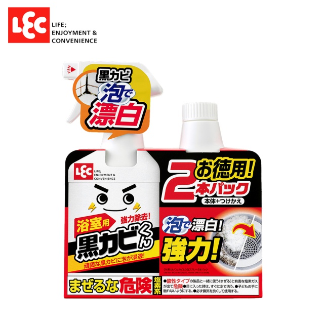 [日本LEC黑黴菌去除泡沫噴劑+補充瓶(400ml+400ml)