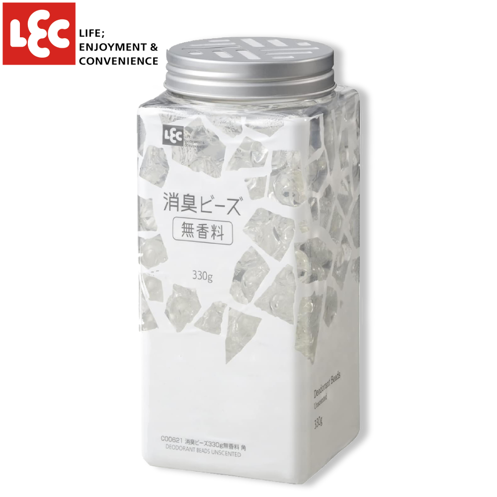 日本LEC水晶顆粒消臭劑330g美型角柱無香