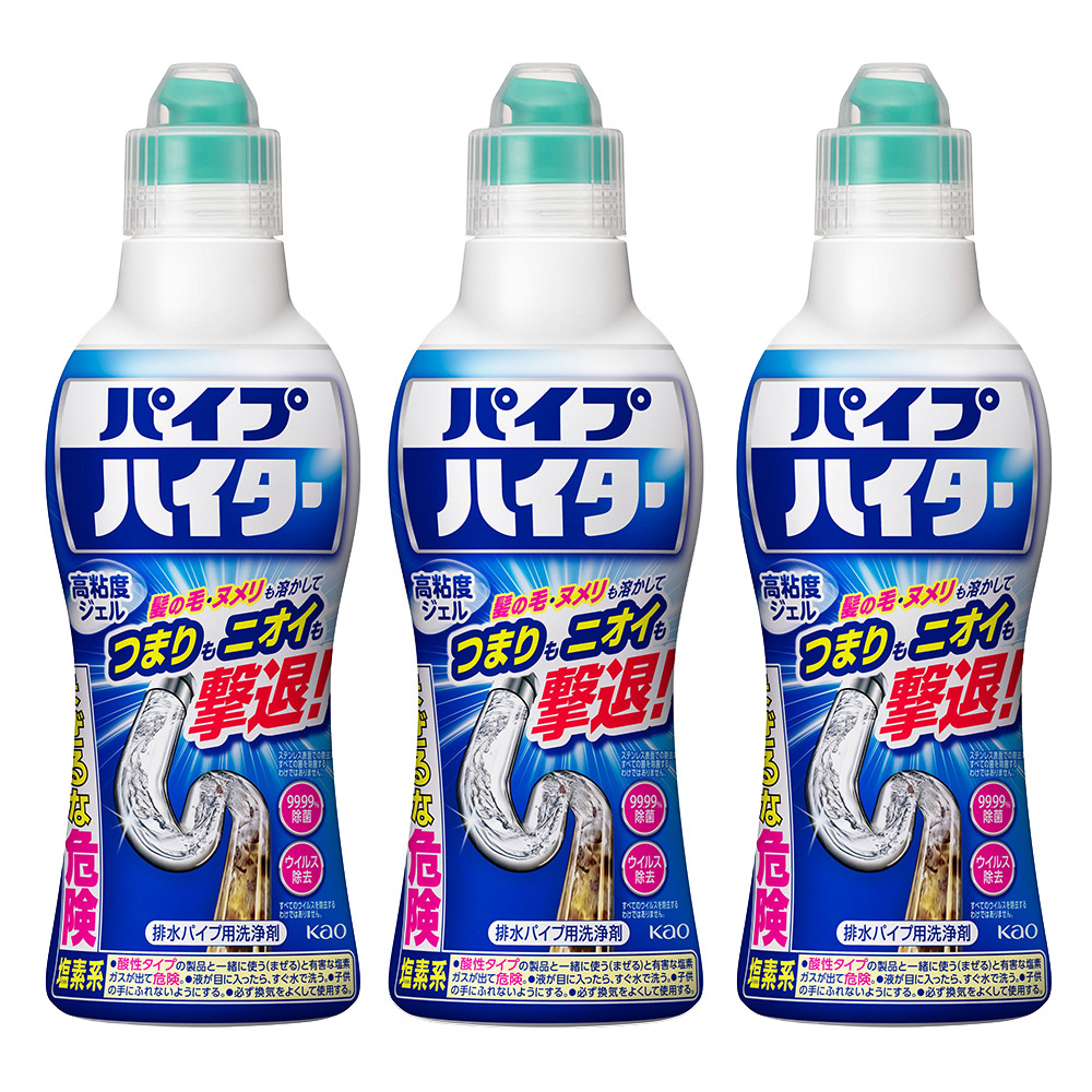 【花王KAO】HAITER高黏度水管清潔凝膠 500g 三入組