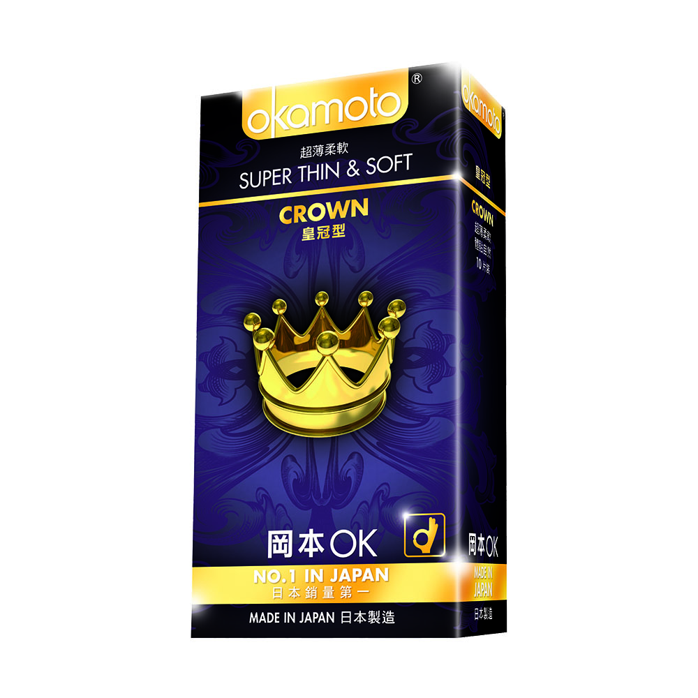 【okamoto岡本OK】 - Crown皇冠型 10片裝