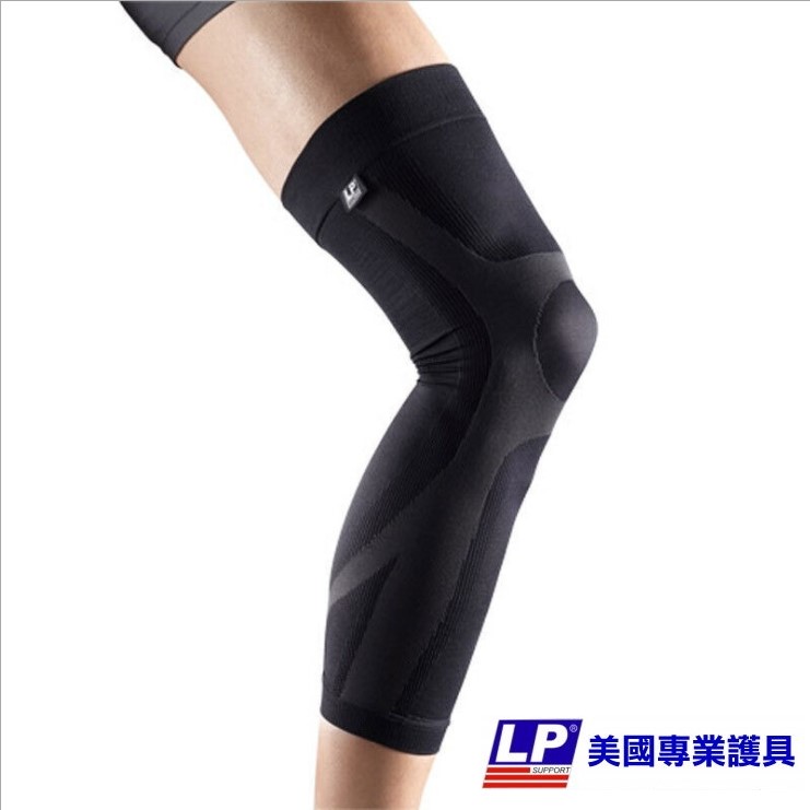 [LP美國頂級護具運動型壓力全腿護套(黑灰)S號/三鐵/運動/
