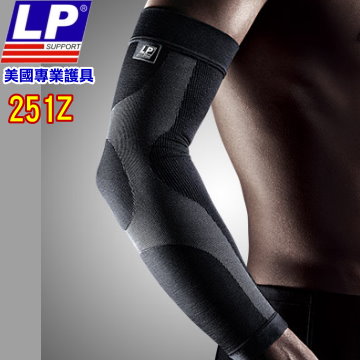 [LP美國頂級護具運動型壓力全肘護套(黑灰)LP251Z/L號/三鐵/運動/