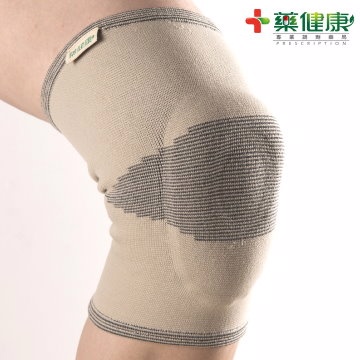 (藥健康/醫通路護套)[台製竹炭矽膠加厚保溫式護膝(肉色)K-06