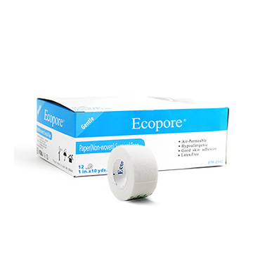 Ecopore透氣膠帶 2.5cm*9.2m 白色 (12入/盒)