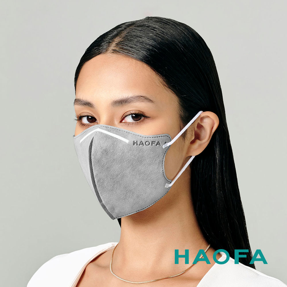 HAOFA氣密型高階PM2.5防護口罩-礫石碳(30入)