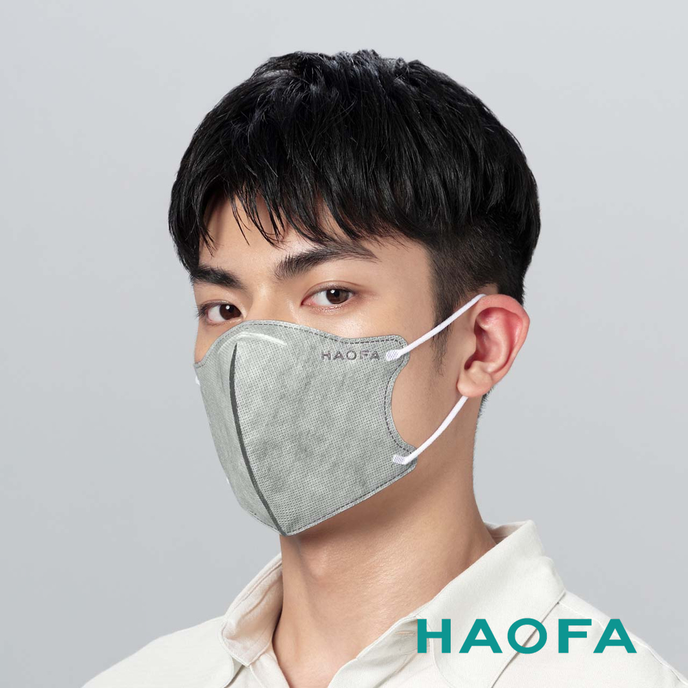 HAOFA氣密型高階PM2.5防護口罩-礫石碳(30入)