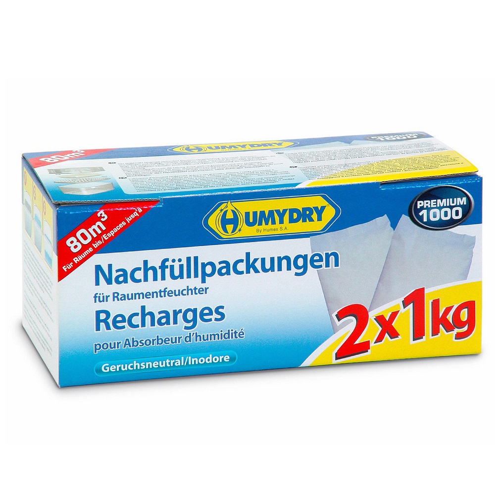 德國HUMYDRY璇浮式環保除濕盒補充包_1kg*2入裝(本品為補充包,不含盒)