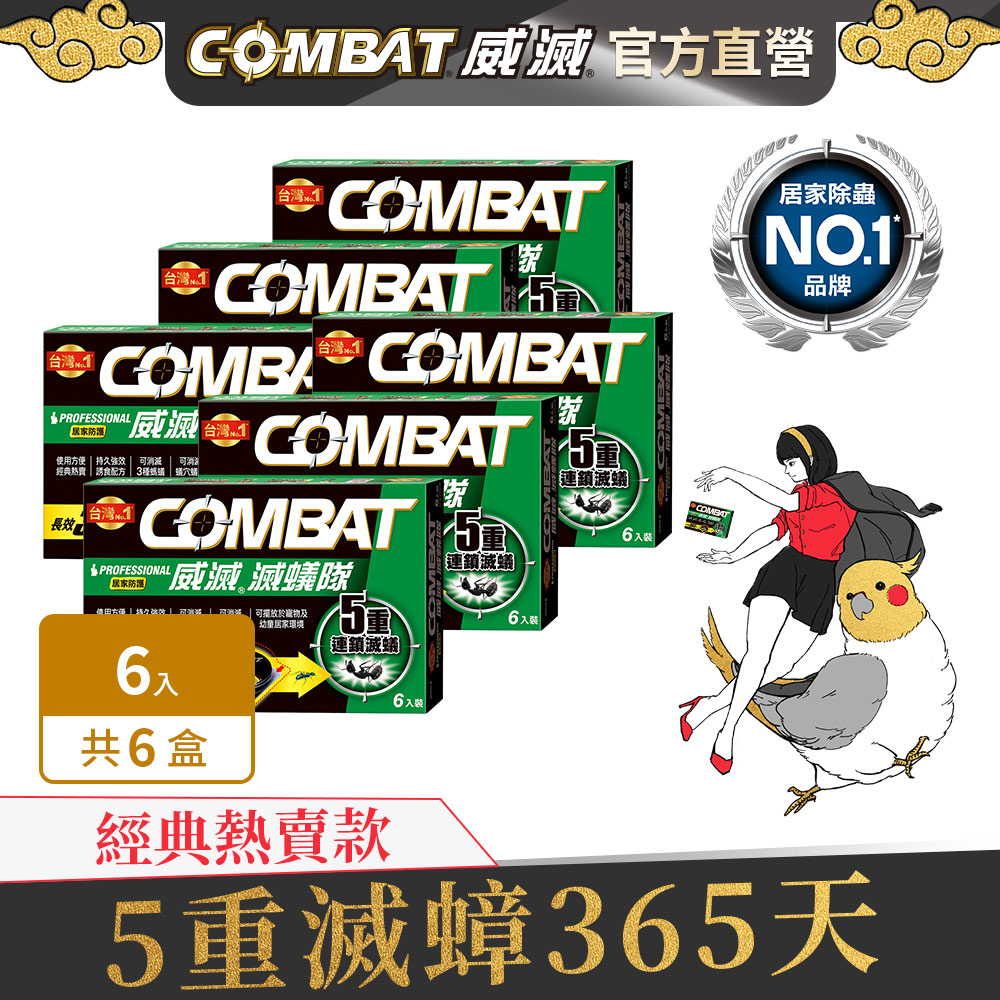 Combat威滅 滅蟻隊 居家防護 6入X6組