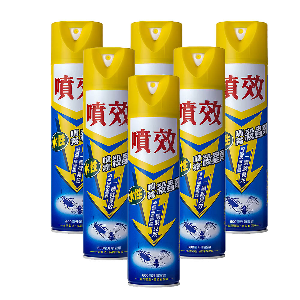 6罐超值組｜噴效水性噴霧殺蟲劑(600mlx6)