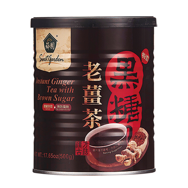 薌園 特濃黑糖老薑茶 (500公克 x3罐) 粉末