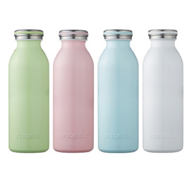 日本MOSH! 牛奶瓶保溫瓶450ml (四色)-薄荷綠