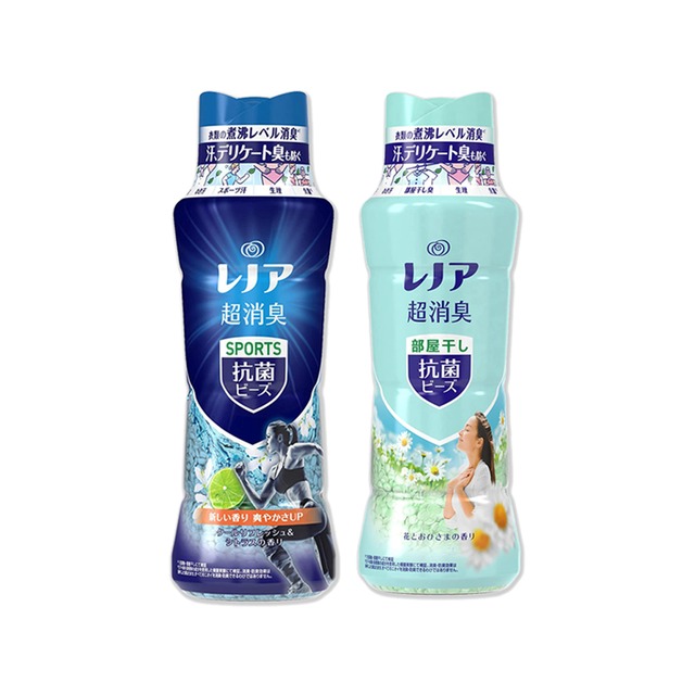 (2瓶 超值組)日本P&G Lenor-超消臭衣物除臭芳香顆粒香香豆490ml/瓶(芳香豆,
