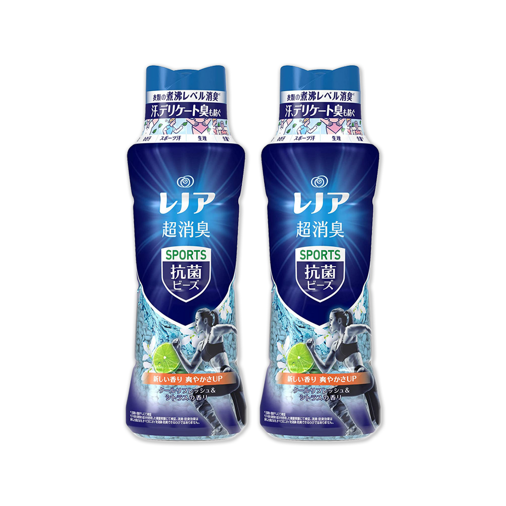 (2瓶超值組)日本P&G Lenor-超消臭衣物除臭芳香顆粒香香豆490ml/瓶(芳香豆,香