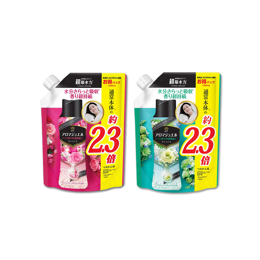(2袋超值組)日本P&G蘭諾 長效約12週衣物顆粒香香豆大容量補充包1080ml/袋