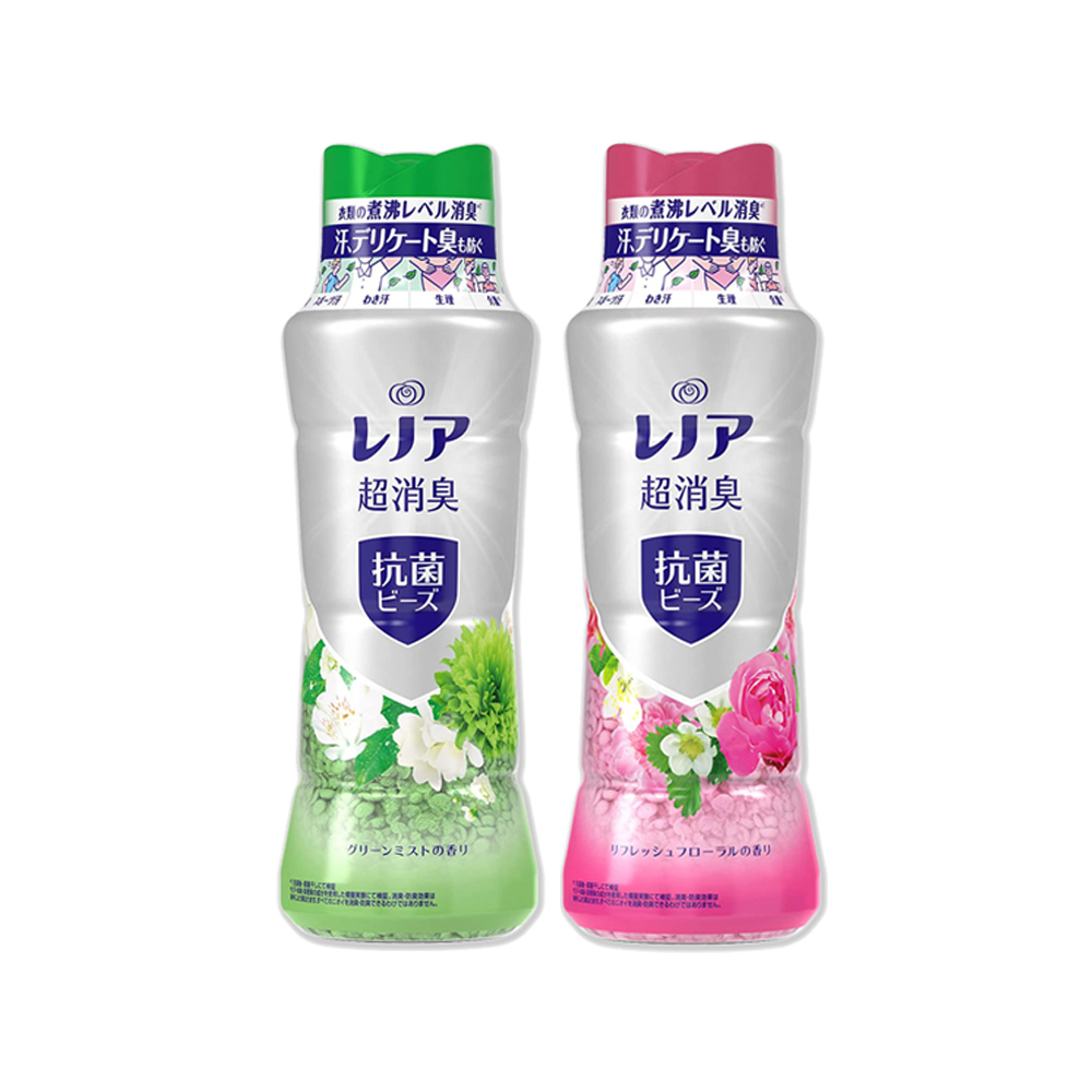 (2瓶超值組)日本P&G Lenor-超消臭衣物除臭芳香顆粒香香豆490ml/瓶(芳香豆,香