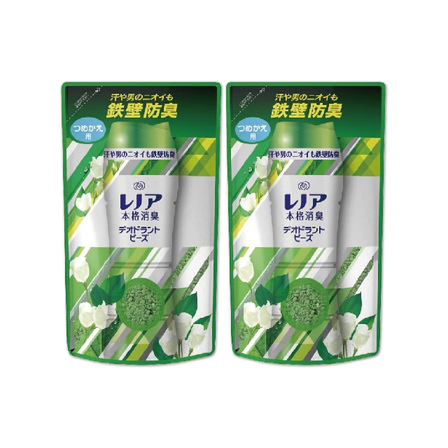 (2袋超值組)日本P&G Lenor本格消臭衣物芳香顆粒香香豆455ml/袋(滾筒/直立式