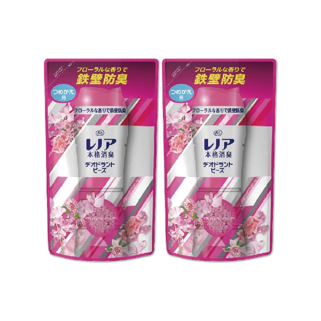 (2袋超值組)日本P&G Lenor本格消臭衣物芳香顆粒香香豆455ml/袋(滾筒/直立式