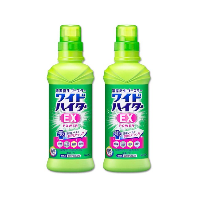 (2瓶組)日本KAO花王-彩色衣物護色消臭去漬氧系濃縮漂白劑600ml/瓶(彩衣白