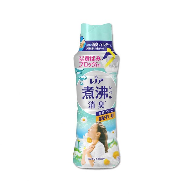 日本P&G Lenor蘭諾-超消臭汗味衣物除臭芳香顆粒香香豆420ml/瓶-室內消臭(水