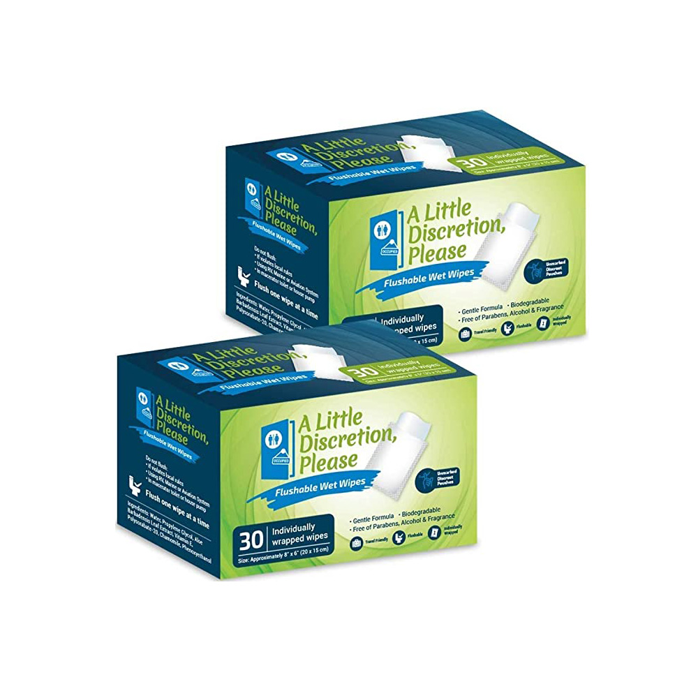 (2盒60入超值組)ADP-植萃精華柔膚拋棄式可分解環保型獨立包裝濕紙巾-無
