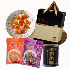 【華得水產】頂級東港三寶4包禮盒組(黑鮪魚鬆+碳烤一口吃烏魚子4兩+碳