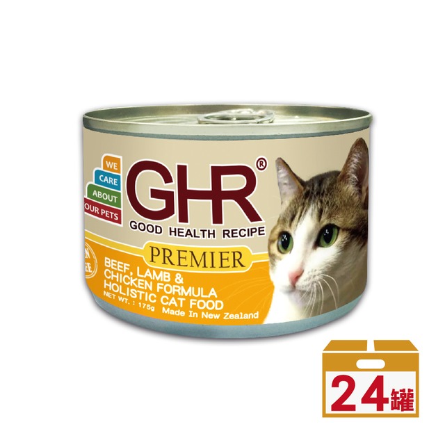 【GHR健康主義】貓用主食罐-牛、羊加雞肉配方175G*24罐