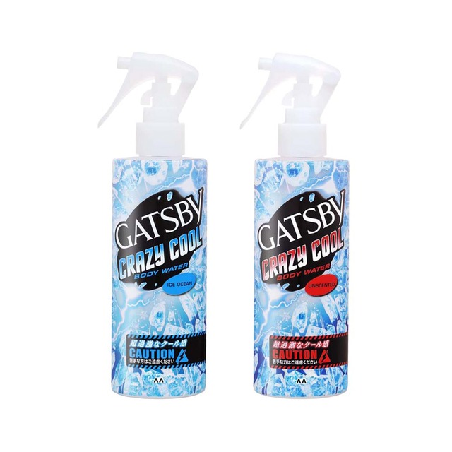 (2瓶組)日本GATSBY-身體衣物冰涼感噴霧170ml/瓶-無香薄荷(紅)*1+海洋冰封(藍)