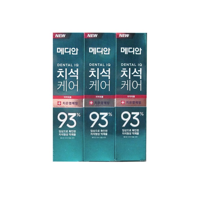 (3盒組)韓國MEDIAN麥迪安-93%強效除牙垢潔牙防蛀護齦含氟牙膏120g/盒-牙齦