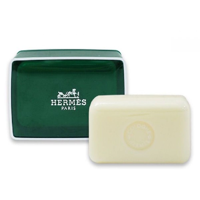 Hermes 愛馬仕橘綠之泉香皂 50g 附皂盒