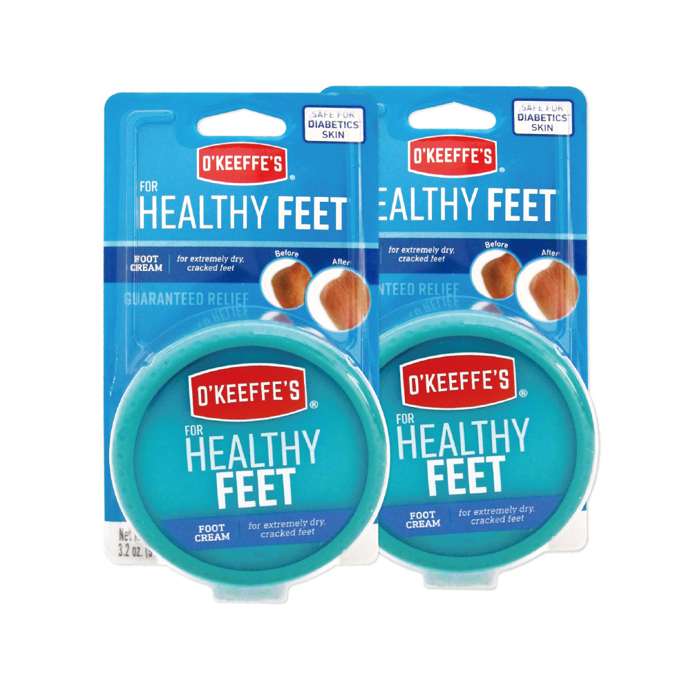 (2罐超值組)美國 O'Keeffe's歐肌膚-Healthy Feet深層滋潤保濕修護乾裂無香低敏