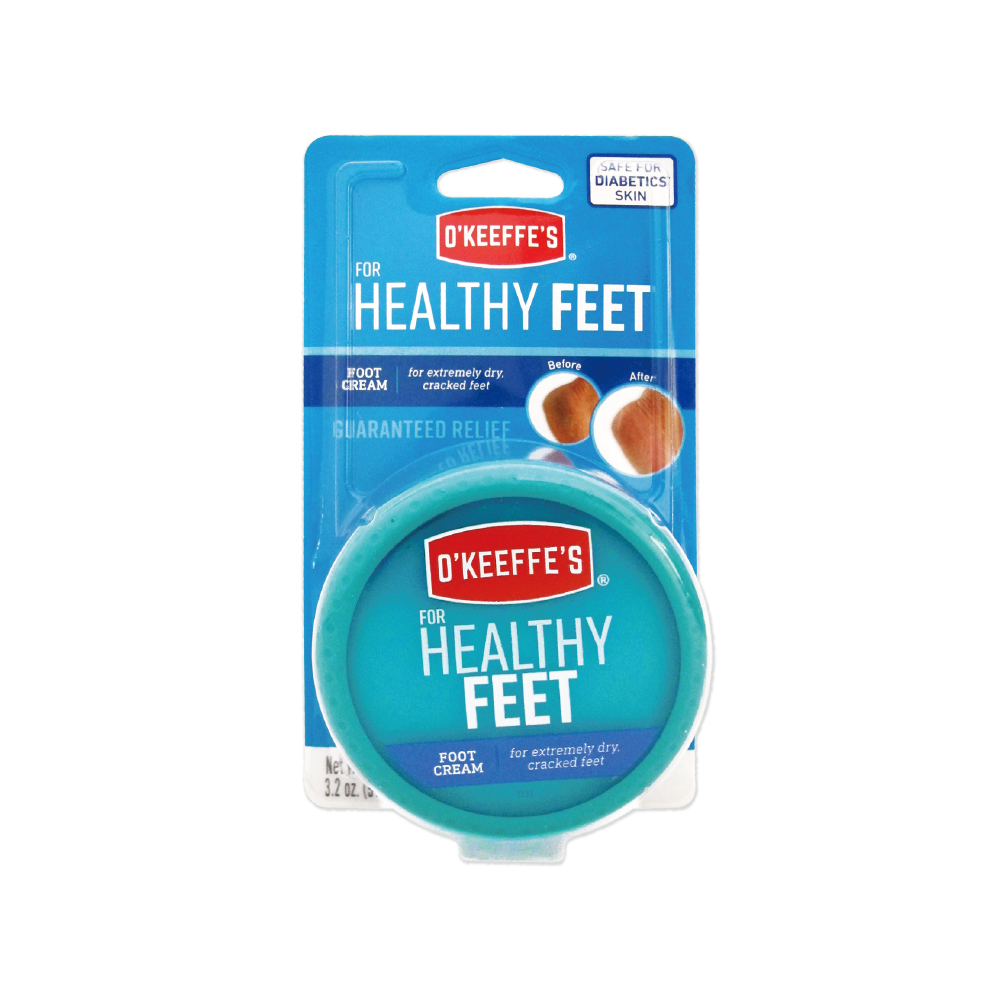 美國 O'Keeffe's歐肌膚-Healthy Feet深層滋潤保濕修護乾裂無香低敏清爽保養護