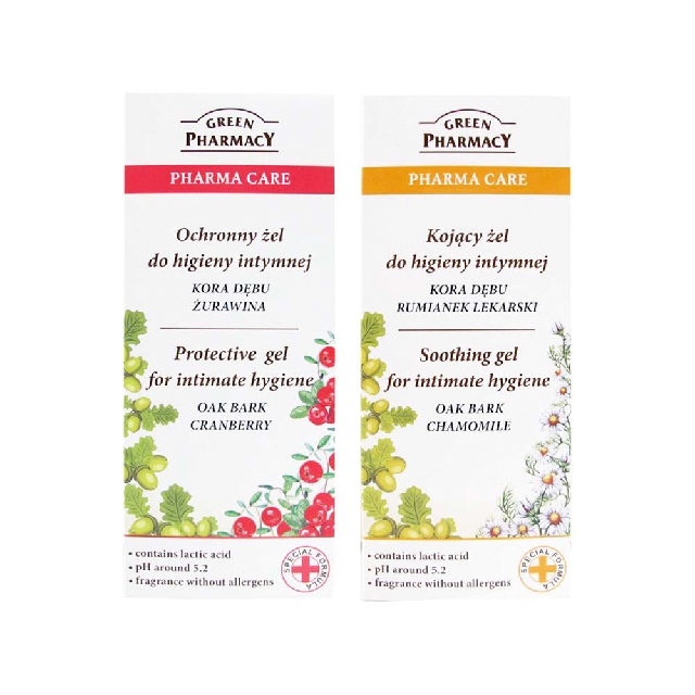 (2盒組)波蘭Green Pharmacy-私密肌保養pH5.2保濕潔膚露300ml/盒-蔓越莓(紅)*1盒+