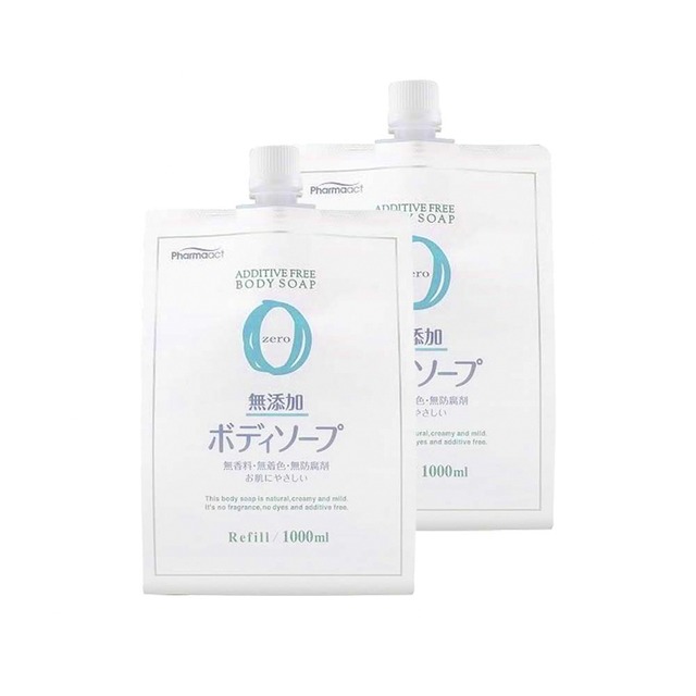 (2袋組)日本KUMANO熊野油脂-zero植萃精油保濕沐浴露1000ml/袋*2袋(保濕鎖水)