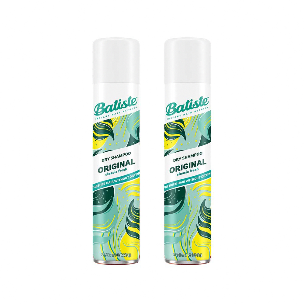 (2罐超值組)英國Batiste-清爽控油潔淨蓬鬆持香乾洗髮噴霧200ml/罐-經典香氛