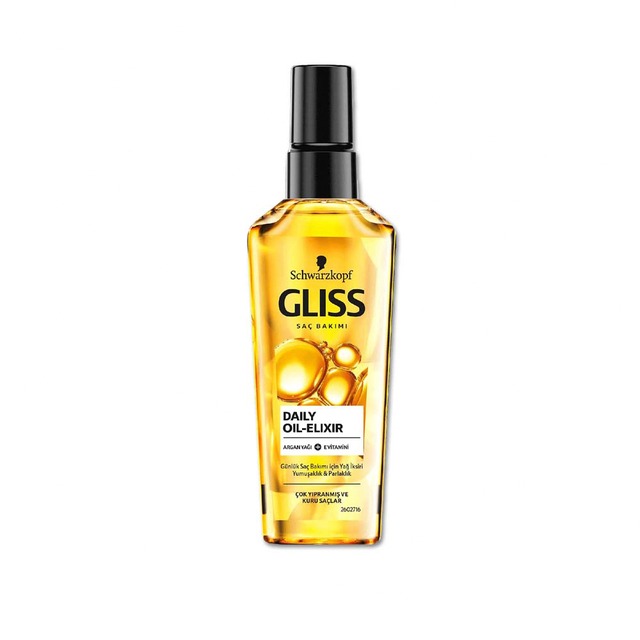 德國Schwarzkopf施華蔻-GLISS沙龍級滋養柔順免沖洗修護髮油75ml/瓶(摩洛哥堅