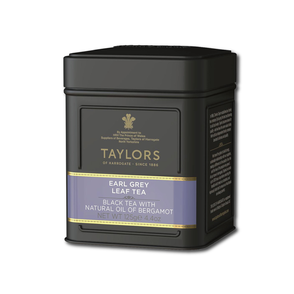 英國Taylors泰勒茶-特級經典紅茶葉-大吉嶺午茶皇家伯爵茶125g/霧面黑禮盒