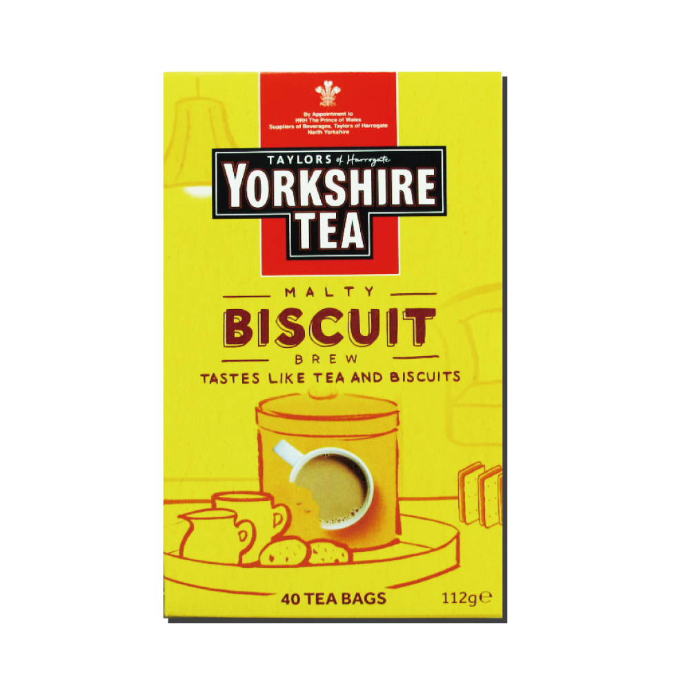 英國YORKSHIRE約克夏-餅乾風味約克夏紅茶40包/盒