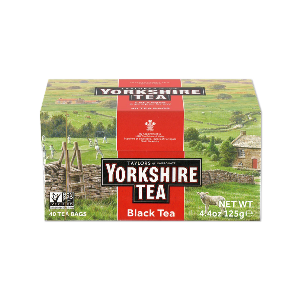 英國Taylors泰勒茶-Yorkshire約克夏茶紅牌紅茶包40入裸包/盒(適合沖煮香醇鮮