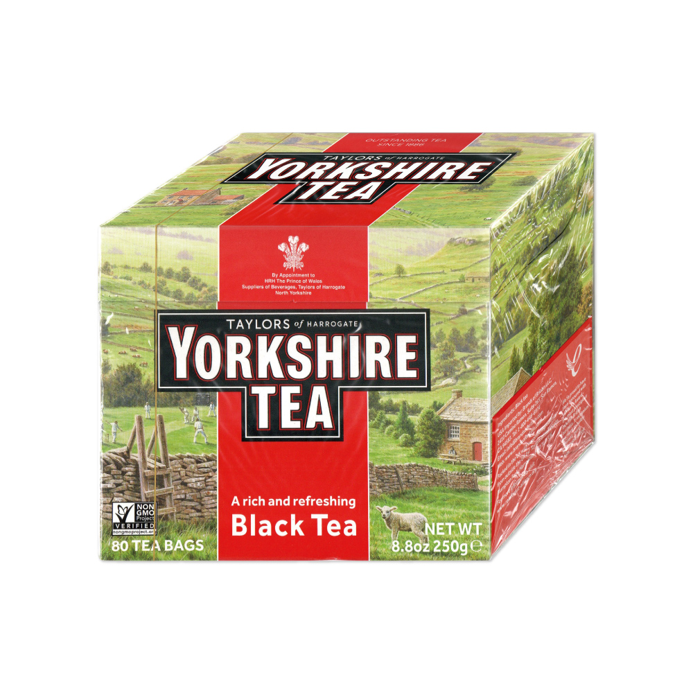 英國Taylors泰勒茶-Yorkshire約克夏茶紅牌紅茶包80入裸包/盒(適合沖煮香醇鮮