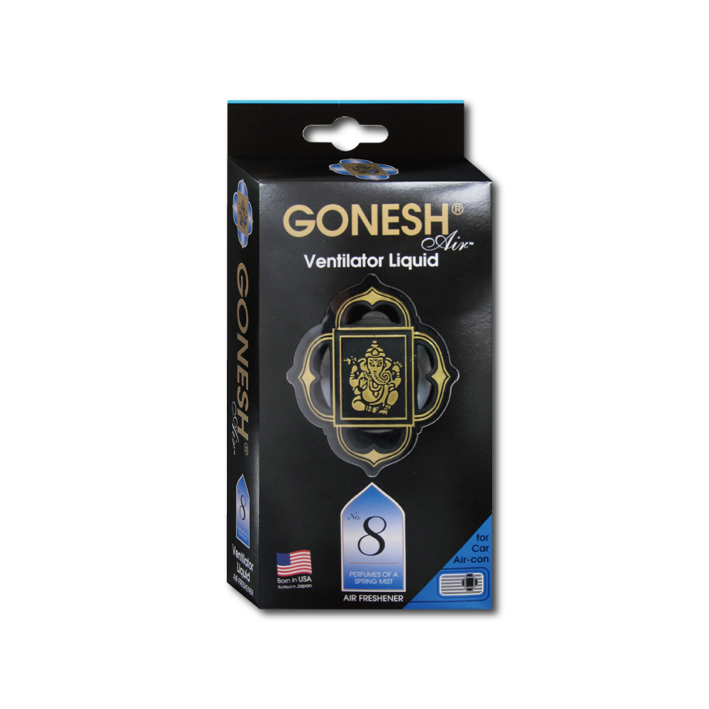 日本GONESH-室內汽車空調冷氣出風口專用夾式芳香劑 (No.8春之薄霧)1入/盒