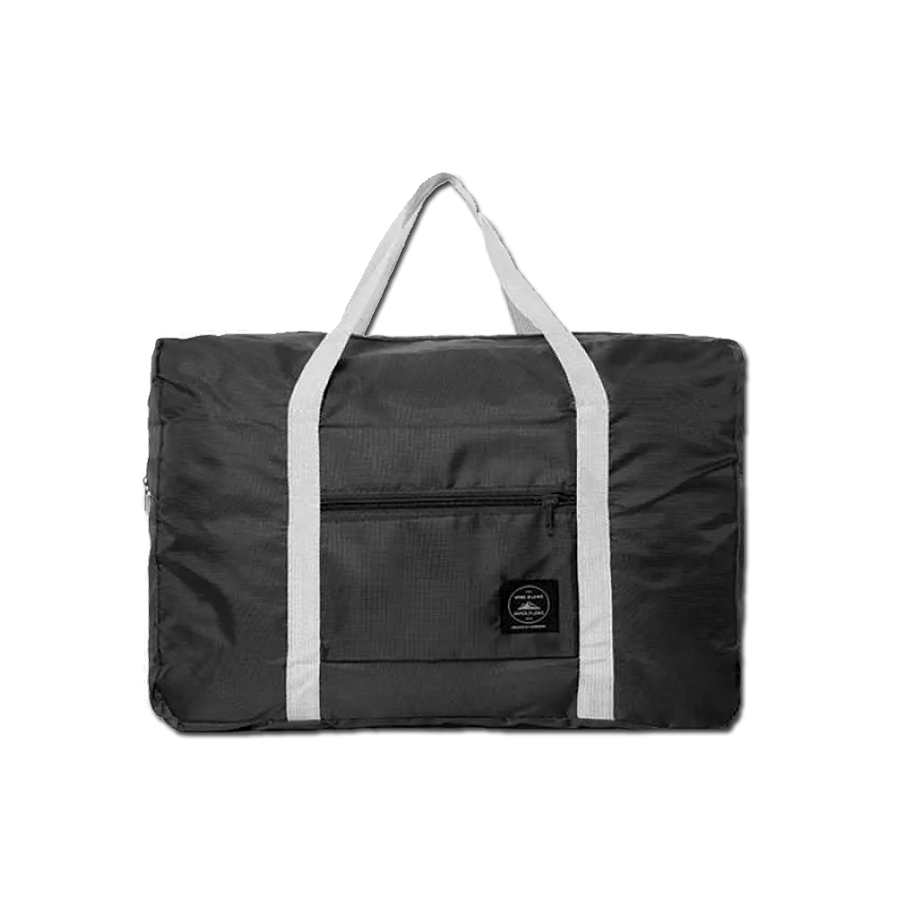 生活良品-韓版超大容量摺疊旅行袋飛機包1入/袋 (容量24公升)－黑色
