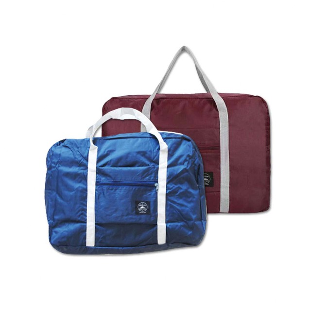 (2袋組)生活良品-韓版超大容量摺疊旅行袋飛機包1入/袋(戶外收納袋)-藏青