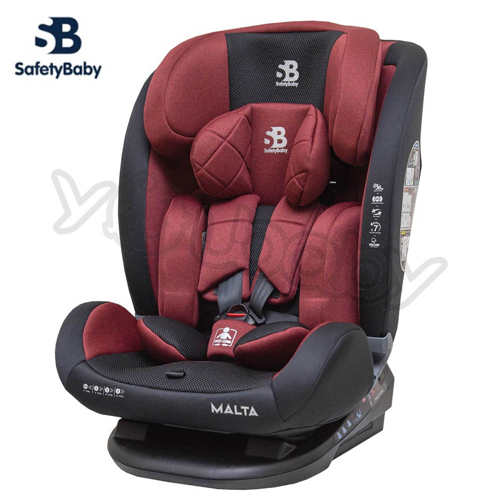 德國 Safety Baby 適德寶 0-12歲 安全帶透氣型汽座(珊瑚紅) /汽車安全座椅【