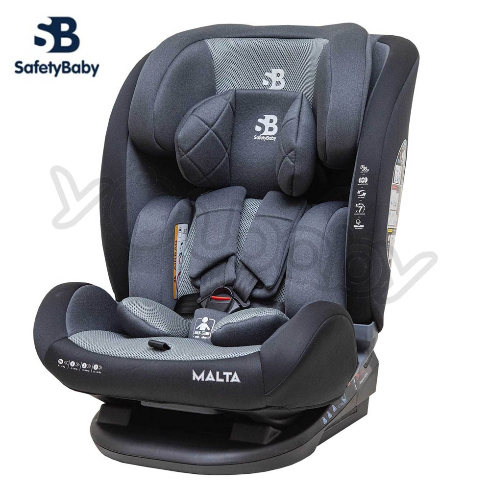 德國 Safety Baby 適德寶 0-12歲 安全帶透氣型汽座(深空灰) /汽車安全座椅【