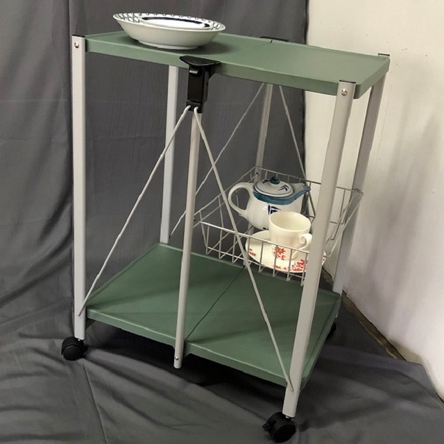 【DIY創意生活大師】TC-102 兩層鐵板掛籃可折疊式餐車 MIT台灣設計開發生