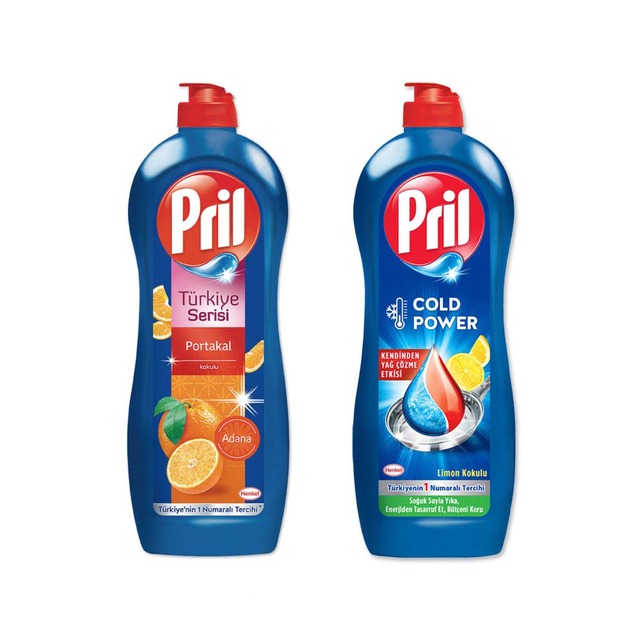 (2瓶組)德國Henkel Pril-高效能活性酵素分解洗碗精653ml/瓶-柑橘香*1瓶+檸檬