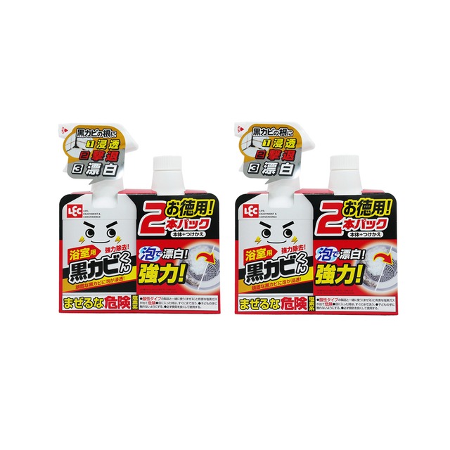 (2+2超值組) 日本LEC激落君-黑霉君浴室專用除霉防霉鹼性漂白泡沫清潔劑4